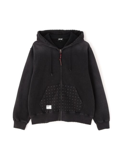 Schott(ショット)の「Schott/ショット/ASING ZIP HOODED SWEAT/エイジング ジップ パーカー(パーカー・メンズ・ブラウン/ブラック・2XL/XL/L/M)」の6枚目の写真