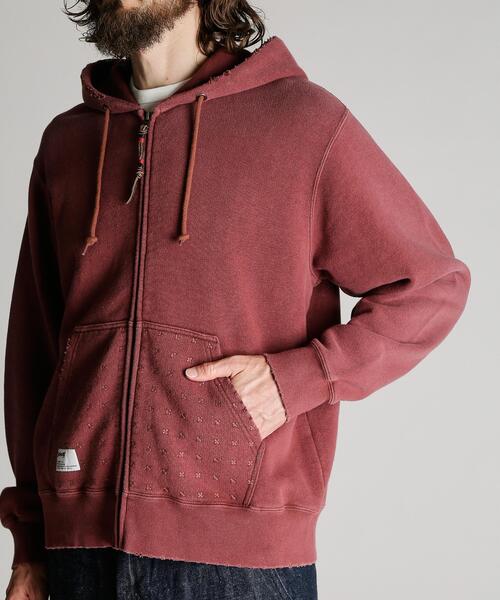 Schott(ショット)の「Schott/ショット/ASING ZIP HOODED SWEAT/エイジング ジップ パーカー(パーカー・メンズ・ブラウン/ブラック・2XL/XL/L/M)」の15枚目の写真