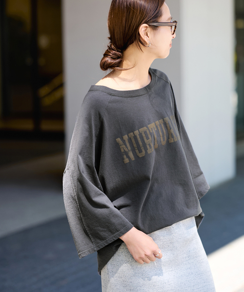 FRAMeWORK(フレームワーク)の「≪WEB限定 / 追加≫ハーフスリーブロゴTEE 2(Tシャツ/カットソー・レディース・ブラウン/ホワイト/チャコールグレー・FREE)」の15枚目の写真