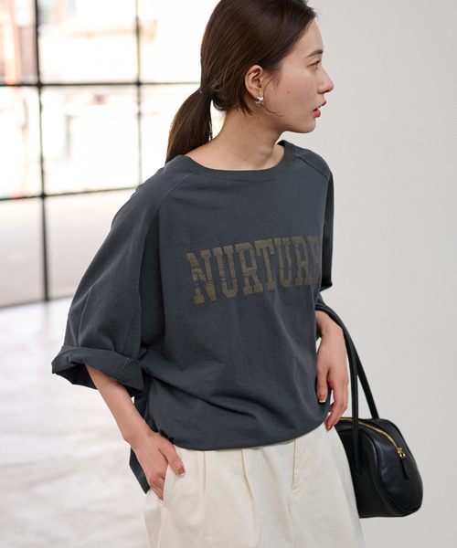 FRAMeWORK(フレームワーク)の「≪WEB限定 / 追加≫ハーフスリーブロゴTEE 2(Tシャツ/カットソー・レディース・ブラウン/ホワイト/チャコールグレー・FREE)」の20枚目の写真