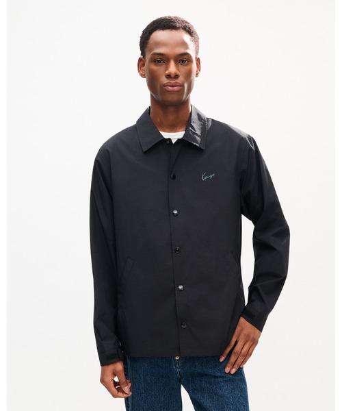 KENZO(ケンゾー)の「'KENZO Signature' ライト コーチ ジャケット イン コットン ナイロン(ブルゾン・メンズ・ブラック系その他・SMALL/MEDIUM/LARGE)」の2枚目の写真