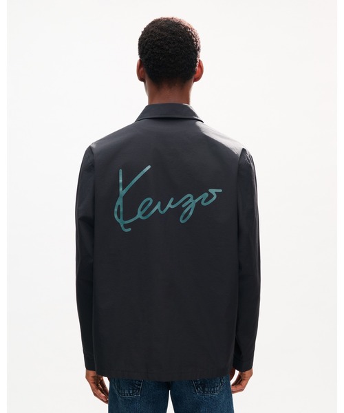 KENZO(ケンゾー)の「'KENZO Signature' ライト コーチ ジャケット イン コットン ナイロン(ブルゾン・メンズ・ブラック系その他・SMALL/MEDIUM/LARGE)」の3枚目の写真