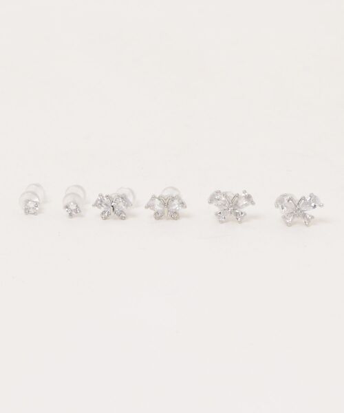 apres jour clair(アプレジュールクレア)の「【apres jour clair】3セットデザインピアス(ピアス(両耳用)・レディース・シルバー/その他/ライトホワイト/ゴールド・FREE)」の5枚目の写真