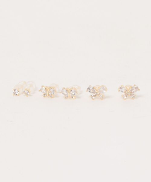 apres jour clair(アプレジュールクレア)の「【apres jour clair】3セットデザインピアス(ピアス(両耳用)・レディース・シルバー/その他/ライトホワイト/ゴールド・FREE)」の6枚目の写真