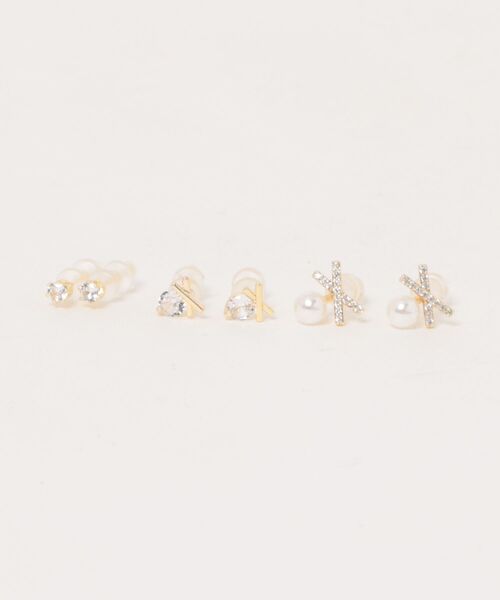 apres jour clair(アプレジュールクレア)の「【apres jour clair】3セットデザインピアス(ピアス(両耳用)・レディース・シルバー/その他/ライトホワイト/ゴールド・FREE)」の8枚目の写真