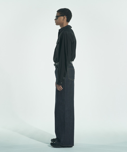 VICTIM(ヴィクティム)の「VICTIM ヴィクティム / RAYON SILK SHIRT プラットエアーインレーヨンシルクライクシャツ / VTM-26-S-002(シャツ/ブラウス・メンズ・ブラック/ラベンダー/ホワイト・1/2)」の5枚目の写真