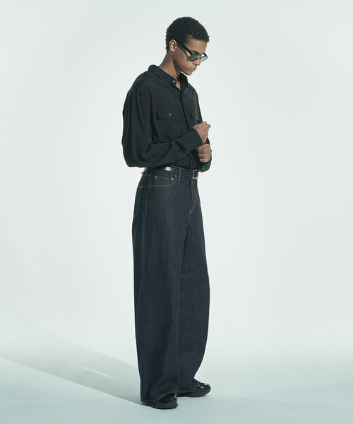 VICTIM(ヴィクティム)の「VICTIM ヴィクティム / RAYON SILK SHIRT プラットエアーインレーヨンシルクライクシャツ / VTM-26-S-002(シャツ/ブラウス・メンズ・ブラック/ラベンダー/ホワイト・1/2)」の6枚目の写真