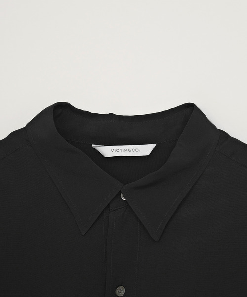 VICTIM(ヴィクティム)の「VICTIM ヴィクティム / RAYON SILK SHIRT プラットエアーインレーヨンシルクライクシャツ / VTM-26-S-002(シャツ/ブラウス・メンズ・ブラック/ラベンダー/ホワイト・1/2)」の9枚目の写真