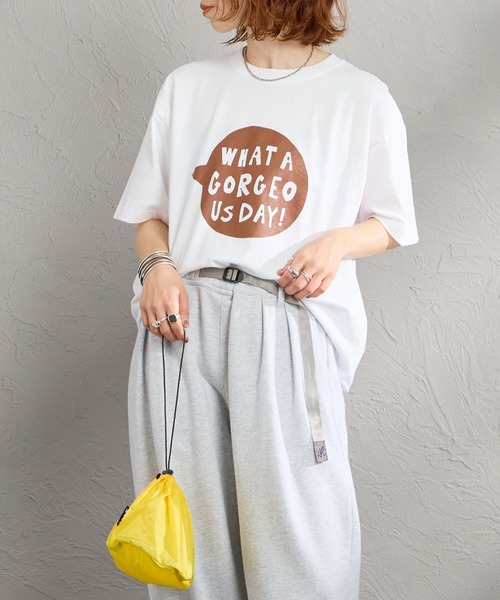 FUNG（ファング）の「[FUNG/ファング] GORGEOUS SB カットオフ プリントTシャツ（Tシャツ/カットソー・レディース・ホワイト/ネイビー・M）」の11枚目の写真