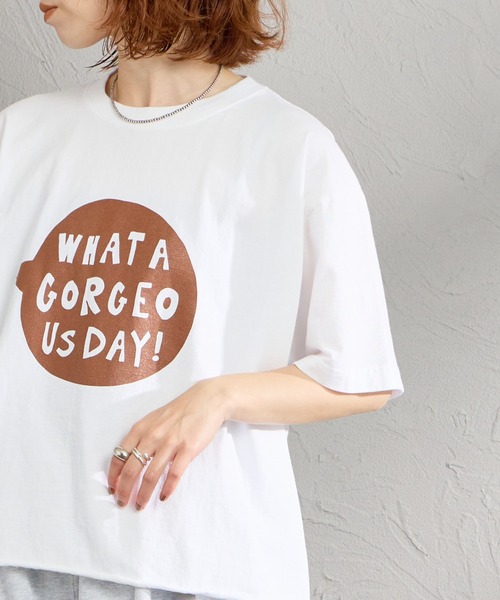 FUNG（ファング）の「[FUNG/ファング] GORGEOUS SB カットオフ プリントTシャツ（Tシャツ/カットソー・レディース・ホワイト/ネイビー・M）」の18枚目の写真