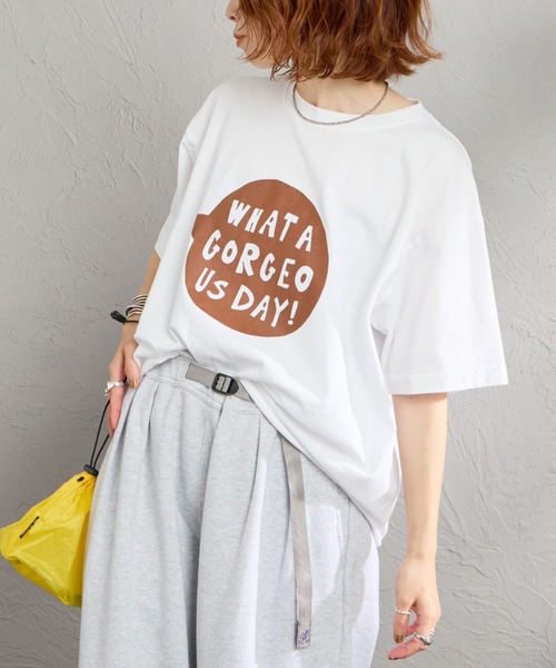 FUNG（ファング）の「[FUNG/ファング] GORGEOUS SB カットオフ プリントTシャツ（Tシャツ/カットソー・レディース・ホワイト/ネイビー・M）」の10枚目の写真