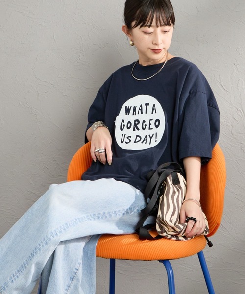 FUNG（ファング）の「[FUNG/ファング] GORGEOUS SB カットオフ プリントTシャツ（Tシャツ/カットソー・レディース・ホワイト/ネイビー・M）」の22枚目の写真