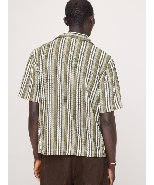 Banana Republic(バナナリパブリック)の「クロシェ ストライプ リゾートシャツ(シャツ/ブラウス・メンズ・オリーブ・S/M/L/XL)」の5枚目の写真