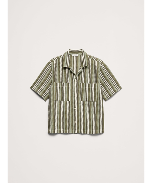 Banana Republic(バナナリパブリック)の「クロシェ ストライプ リゾートシャツ(シャツ/ブラウス・メンズ・オリーブ・S/M/L/XL)」の7枚目の写真