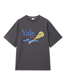 ラクロスグラフィックTシャツ_チャコール