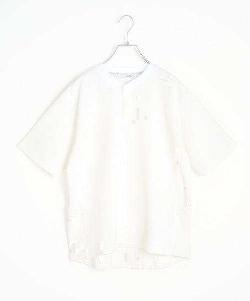 narifuri(ナリフリ)の「【narifuri】マルチワッフルヘンリーネックTシャツ NF1224(Tシャツ/カットソー・メンズ・チャコールグレー/ライトグレー/ホワイト/ブラック/ターコイズブルー・M/XL/S/L)」の13枚目の写真