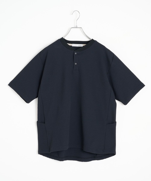 narifuri(ナリフリ)の「【narifuri】マルチワッフルヘンリーネックTシャツ NF1224(Tシャツ/カットソー・メンズ・チャコールグレー/ライトグレー/ホワイト/ブラック/ターコイズブルー・M/XL/S/L)」の19枚目の写真