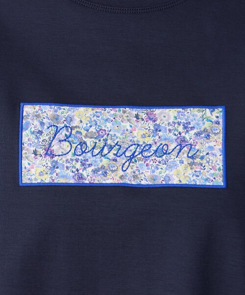 Petit Honfleur(プチオンフルール)の「【Liberty】リバティプリントロゴ刺しゅうTシャツ【オーガニックコットンブレンド・UVカット・接触冷感】(Tシャツ/カットソー・レディース・ホワイト/ネイビー・M/L)」の17枚目の写真