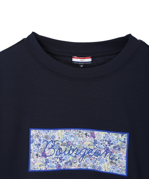 Petit Honfleur(プチオンフルール)の「【Liberty】リバティプリントロゴ刺しゅうTシャツ【オーガニックコットンブレンド・UVカット・接触冷感】(Tシャツ/カットソー・レディース・ホワイト/ネイビー・M/L)」の20枚目の写真