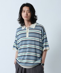 Border Knit Polo Shirt / ボーダーニットポロシャツ