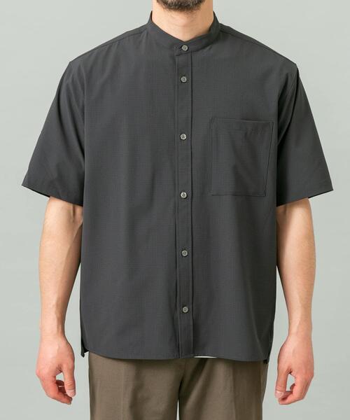 URBAN RESEARCH ROSSO MEN（アーバンリサーチロッソメン）の「『WEB限定』『XLサイズあり』『吸水速乾』Air Stretch バンドカラーシャツ（シャツ/ブラウス・メンズ・ブラウン/ネイビー/チャコールグレー/ブラック・X-LARGE/LARGE/MEDIUM/SMALL）」の12枚目の写真