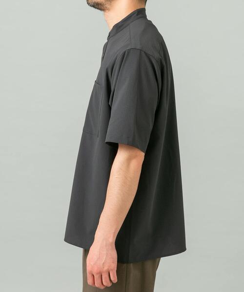 URBAN RESEARCH ROSSO MEN（アーバンリサーチロッソメン）の「『WEB限定』『XLサイズあり』『吸水速乾』Air Stretch バンドカラーシャツ（シャツ/ブラウス・メンズ・ブラウン/ネイビー/チャコールグレー/ブラック・X-LARGE/LARGE/MEDIUM/SMALL）」の13枚目の写真