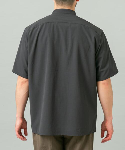 URBAN RESEARCH ROSSO MEN（アーバンリサーチロッソメン）の「『WEB限定』『XLサイズあり』『吸水速乾』Air Stretch バンドカラーシャツ（シャツ/ブラウス・メンズ・ブラウン/ネイビー/チャコールグレー/ブラック・X-LARGE/LARGE/MEDIUM/SMALL）」の14枚目の写真