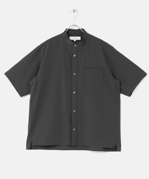 URBAN RESEARCH ROSSO MEN（アーバンリサーチロッソメン）の「『WEB限定』『XLサイズあり』『吸水速乾』Air Stretch バンドカラーシャツ（シャツ/ブラウス・メンズ・ブラウン/ネイビー/チャコールグレー/ブラック・X-LARGE/LARGE/MEDIUM/SMALL）」の16枚目の写真