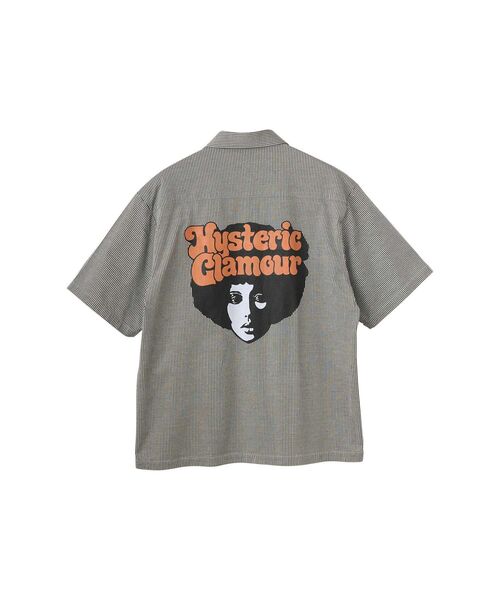 HYSTERIC GLAMOUR(ヒステリックグラマー)の「AFRO GIRL エンジニアシャツ(ポロシャツ・メンズ・ネイビー/ピンク/ホワイト・X-LARGE/LARGE/MEDIUM/SMALL)」の4枚目の写真
