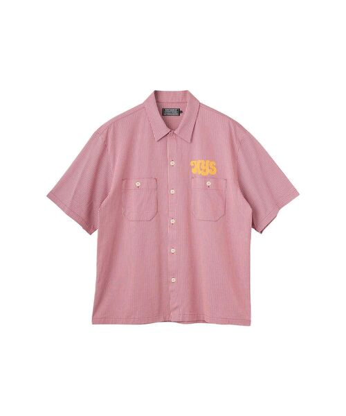 HYSTERIC GLAMOUR(ヒステリックグラマー)の「AFRO GIRL エンジニアシャツ(ポロシャツ・メンズ・ネイビー/ピンク/ホワイト・X-LARGE/LARGE/MEDIUM/SMALL)」の7枚目の写真