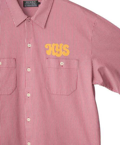 HYSTERIC GLAMOUR(ヒステリックグラマー)の「AFRO GIRL エンジニアシャツ(ポロシャツ・メンズ・ネイビー/ピンク/ホワイト・X-LARGE/LARGE/MEDIUM/SMALL)」の8枚目の写真