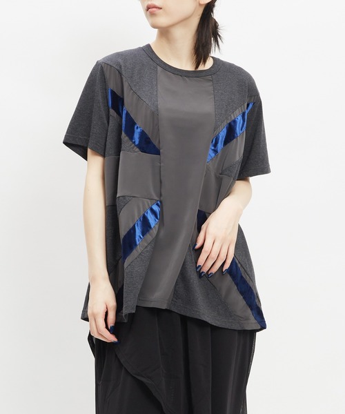 gomme（ゴム）の「ユニオンジャックＴ（Tシャツ/カットソー・レディース・ホワイト/ボルドー/チャコールグレー/ブラック・MEDIUM）」の3枚目の写真