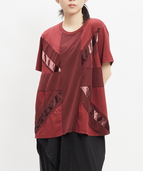 gomme（ゴム）の「ユニオンジャックＴ（Tシャツ/カットソー・レディース・ホワイト/ボルドー/チャコールグレー/ブラック・MEDIUM）」の4枚目の写真