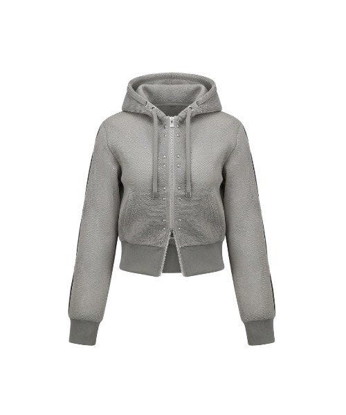 TAJEN:T(タジェント)の「【TAJEN:T】3D MESH ZIP UP HOODIE/3Dメッシュジップアップフーディー(パーカー・レディース・グレー/サックスブルー/ブラック系・1/2)」の10枚目の写真