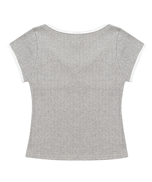 LUVISTRUE(ラヴイズトゥルー)の「SY PUNCHING CAP SLEEVE TEE(GRAY)(Tシャツ/カットソー・レディース・その他・FREE)」の3枚目の写真