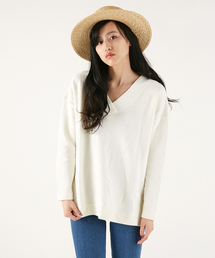 MOUSSY | V/N LOOSE COMBI TOPS(Tシャツ/カットソー)