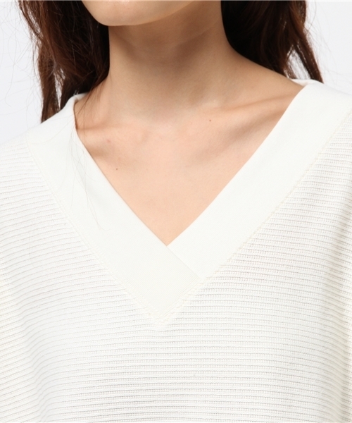 MOUSSY（マウジー）の「V/N LOOSE COMBI TOPS（Tシャツ/カットソー・レディース・ライトブラック/ライトブルー/オフホワイト・FREE）」の8枚目の写真