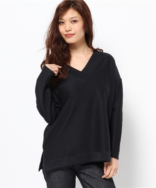 MOUSSY（マウジー）の「V/N LOOSE COMBI TOPS（Tシャツ/カットソー・レディース・ライトブラック/ライトブルー/オフホワイト・FREE）」の13枚目の写真