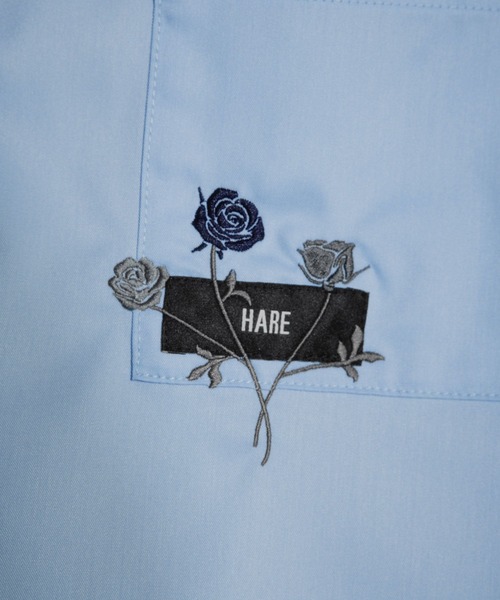 HARE(ハレ)の「ロゴシシュウブロードシャツ(HARE)(シャツ/ブラウス・メンズ・ホワイト/ブルー/ブラック・FREE)」の21枚目の写真