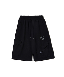 PIECEMAKER（ピースメーカー）の「TS LOGO BERMUDA SWEAT PANTS (BLACK)（その他パンツ）」