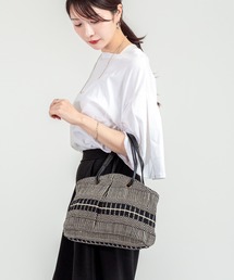 TARANGO（タランゴ）の「【TARANGO】麻ジュート×本革バッグ　　トートバッグ（かごバッグ）」