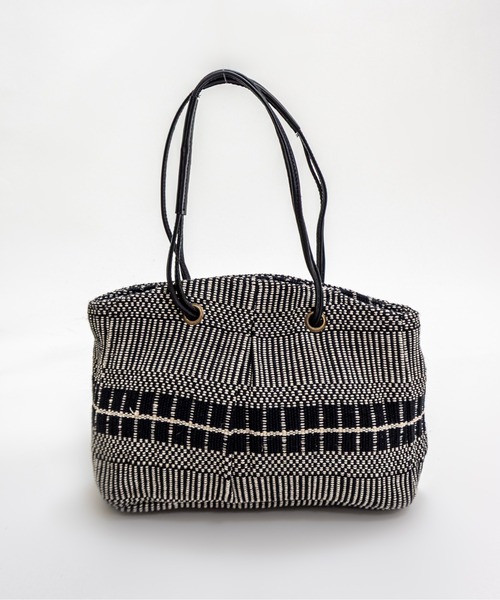 TARANGO(タランゴ)の「【TARANGO】麻ジュート×本革バッグ トートバッグ(かごバッグ・レディース・ホワイト×ブラック/ブラウン系その他/ブラック×ホワイト・FREE)」の14枚目の写真