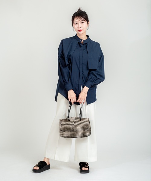 TARANGO(タランゴ)の「【TARANGO】麻ジュート×本革バッグ トートバッグ(かごバッグ・レディース・ホワイト×ブラック/ブラウン系その他/ブラック×ホワイト・FREE)」の10枚目の写真