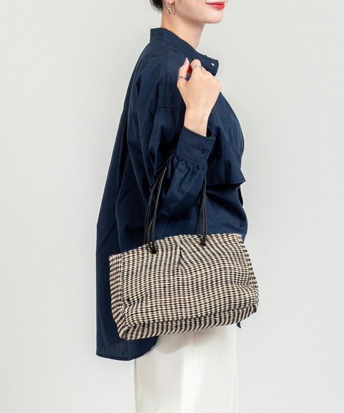 TARANGO(タランゴ)の「【TARANGO】麻ジュート×本革バッグ トートバッグ(かごバッグ・レディース・ホワイト×ブラック/ブラウン系その他/ブラック×ホワイト・FREE)」の12枚目の写真