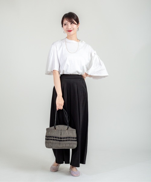 TARANGO(タランゴ)の「【TARANGO】麻ジュート×本革バッグ トートバッグ(かごバッグ・レディース・ホワイト×ブラック/ブラウン系その他/ブラック×ホワイト・FREE)」の18枚目の写真