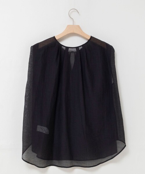 NOLLEY’S(ノーリーズ)の「【WEB限定】ウォッシャブルライトカールマイヤーノースリーブオーバーブラウス(シャツ/ブラウス・レディース・ブラック/オレンジ/ブラウン・38)」の8枚目の写真