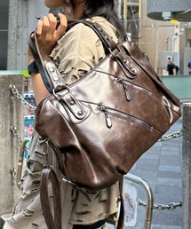 Never mind the XU | 【Never mind the XU】2way faux leather bag / 【ネバーマインド ザ エックスユー】2WAYフェイクレザーバッグ＜着用動画あり＞(ショルダーバッグ)