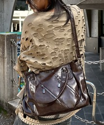Never mind the XU（ネバーマインドザエックスユー）の「【Never mind the XU】2way faux leather bag / 【ネバーマインド ザ エックスユー】2WAYフェイクレザーバッグ＜着用動画あり＞（ショルダーバッグ）」