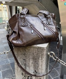 Never mind the XU（ネバーマインドザエックスユー）の「【Never mind the XU】2way faux leather bag / 【ネバーマインド ザ エックスユー】2WAYフェイクレザーバッグ＜着用動画あり＞（ショルダーバッグ）」