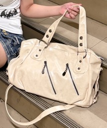 Never mind the XU（ネバーマインドザエックスユー）の「【Never mind the XU】2way faux leather bag / 【ネバーマインド ザ エックスユー】2WAYフェイクレザーバッグ＜着用動画あり＞（ショルダーバッグ）」